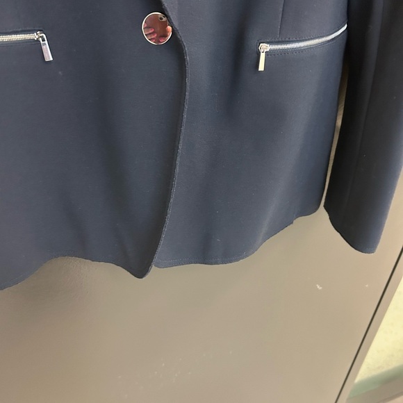 Lafayette 148 size 12 EUC New York Blue Tailored Blazer - Picture 5 of 13